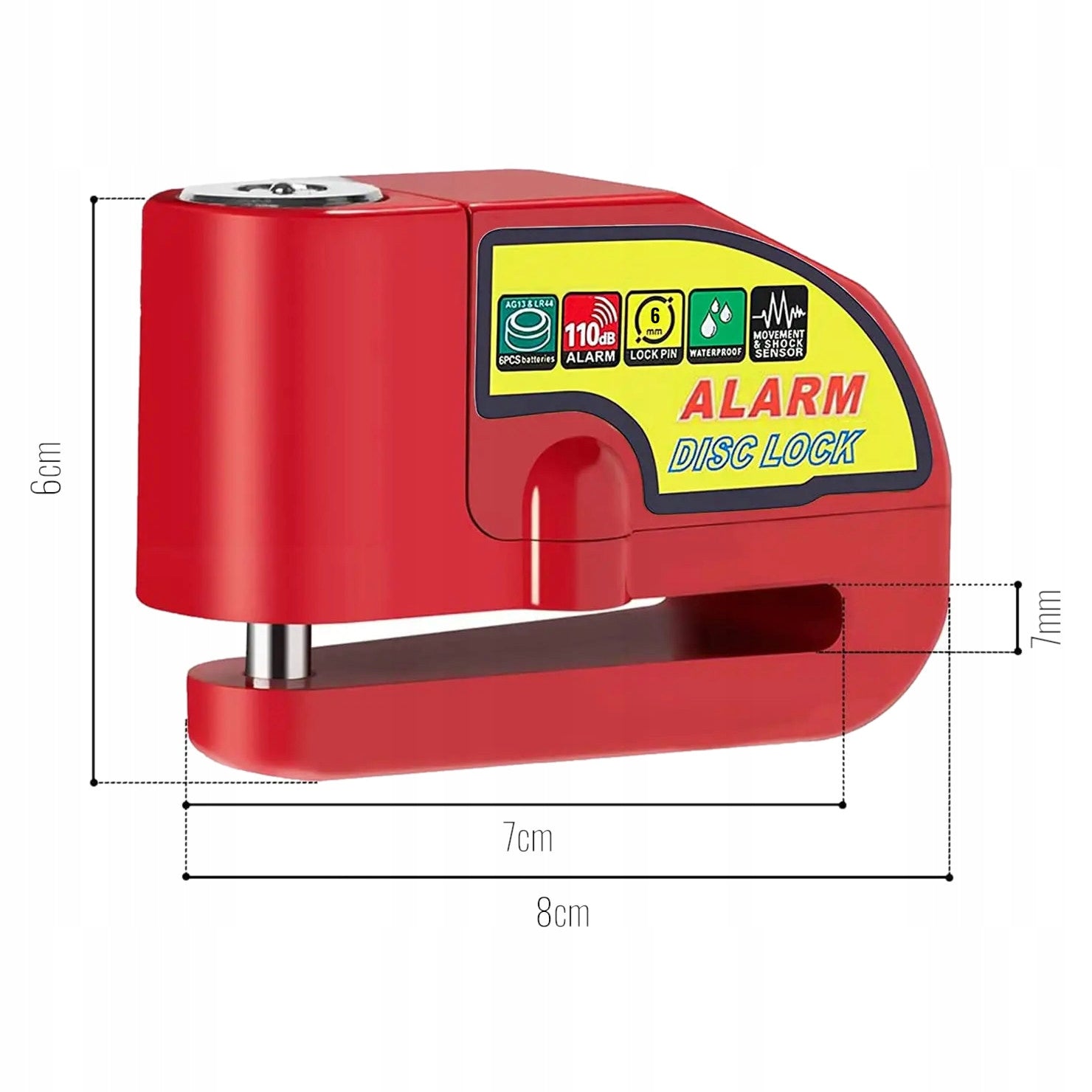 Brake Disc Lock with Disc Lock Alarm Loud Strong Bike Black Packaging status original