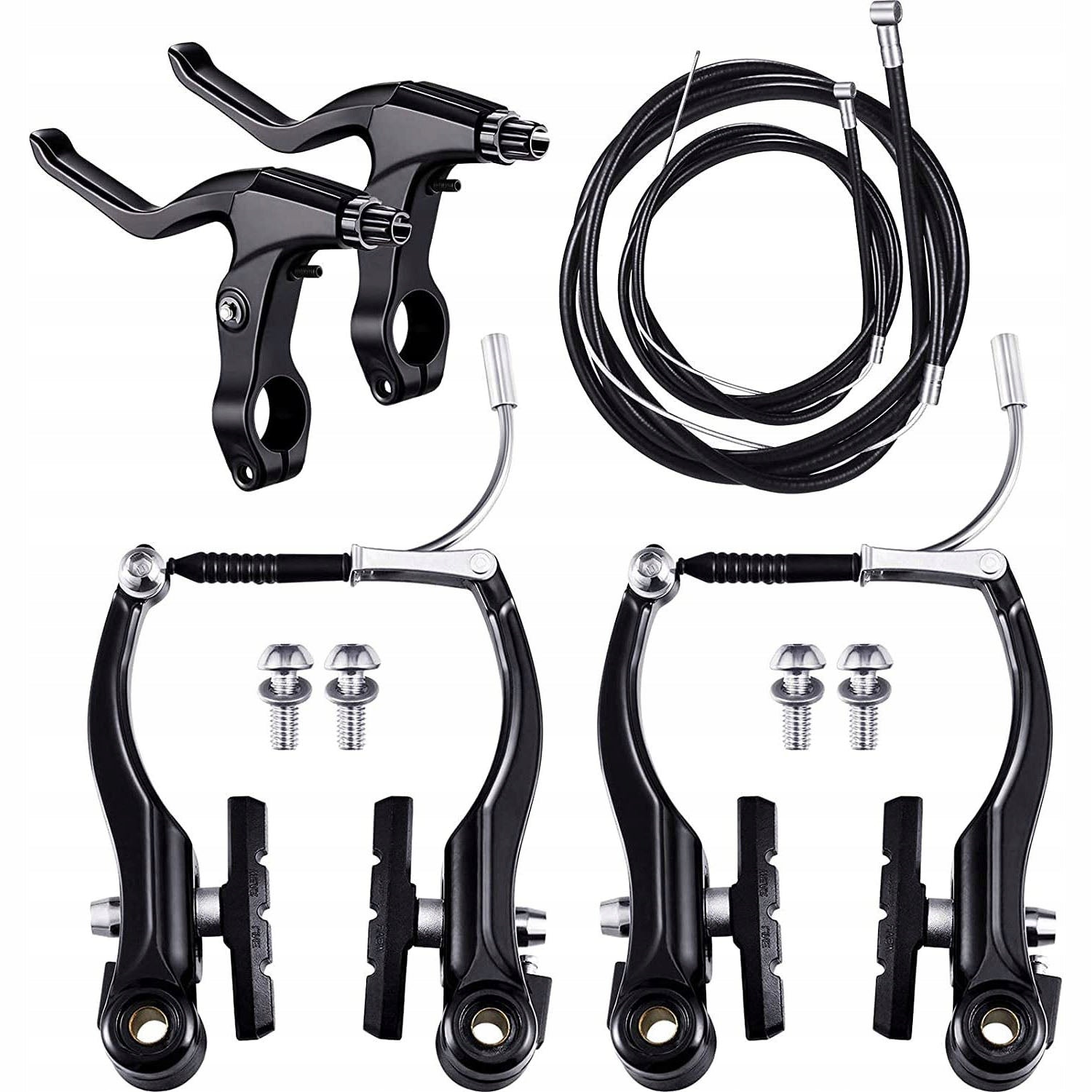 Brakes V-brake bicycle set aluminum black for bike