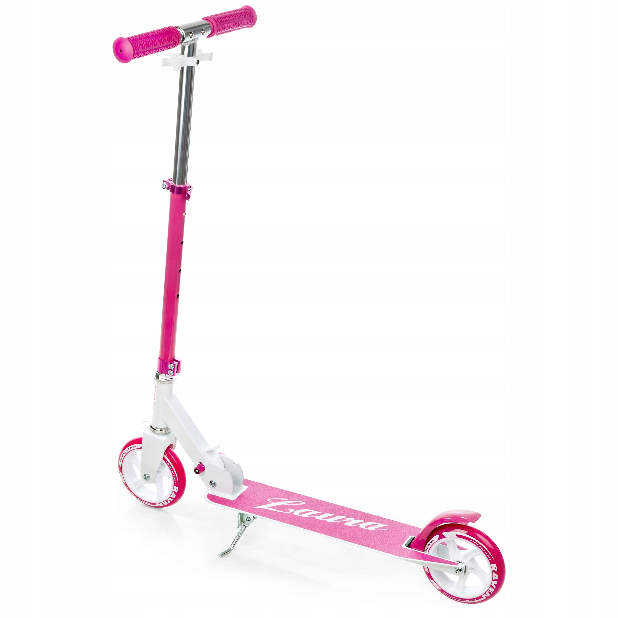 Branded Children's Folding Scooter RAVEN Laura 145mm Additional features foldable kickstand