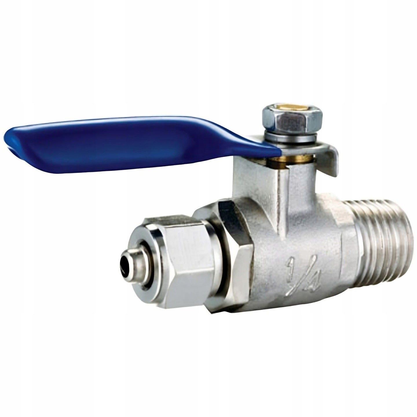 Brass ball valve 1/4" Gz x 1/4" hose for water filter connection, osmosis EAN (GTIN) 5907131541936
