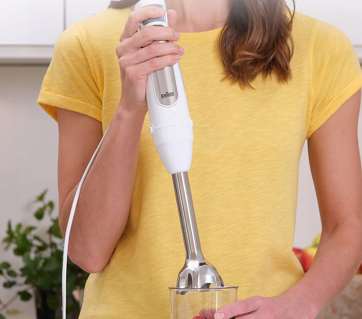 Braun MultiQuick 7 Hand Blender MQ7000 MQ7000WH 1000W + Container Dominant color white