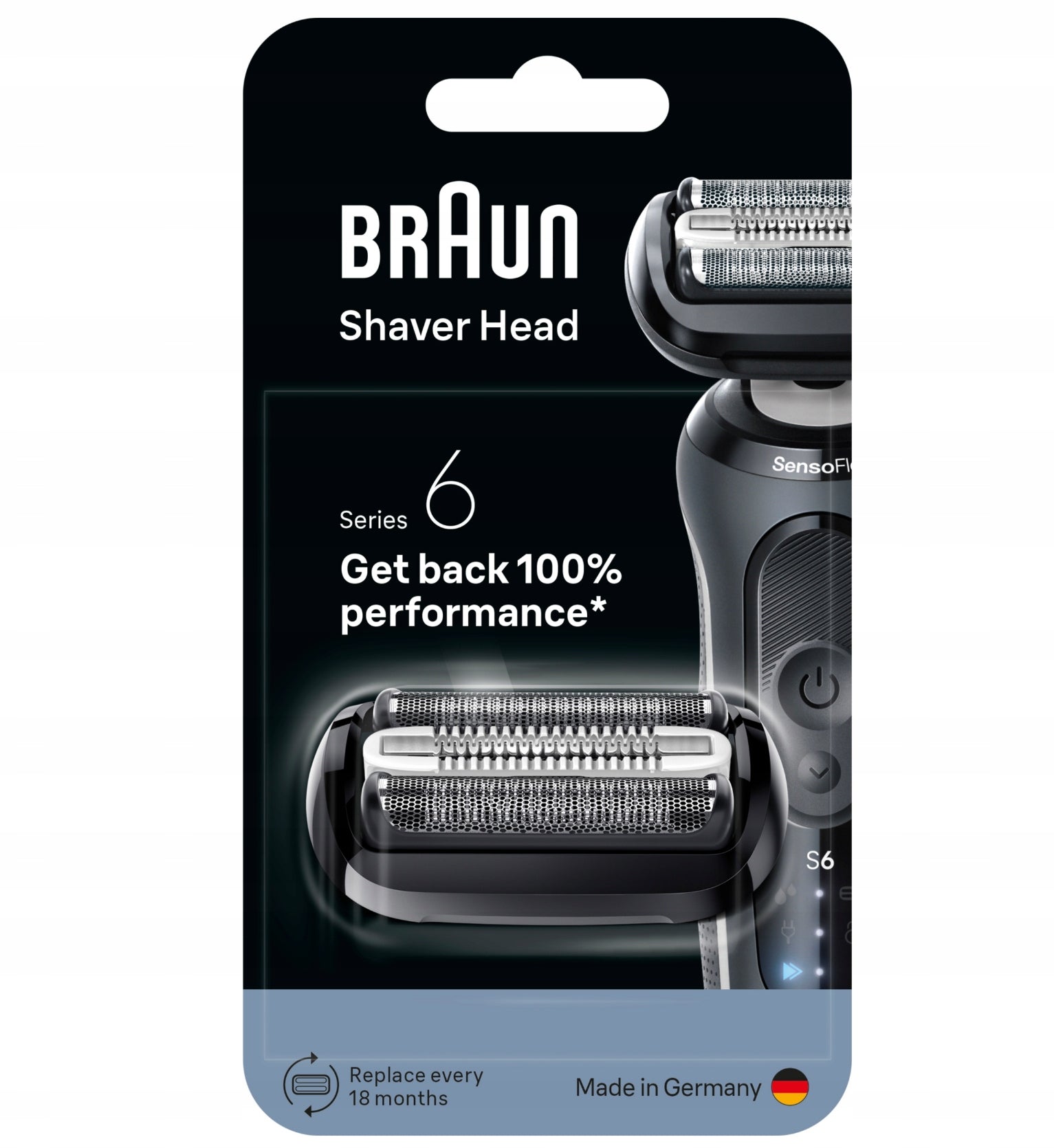 Braun ORIGINAL Replacement Electric Shaver Head Series 6, 64B