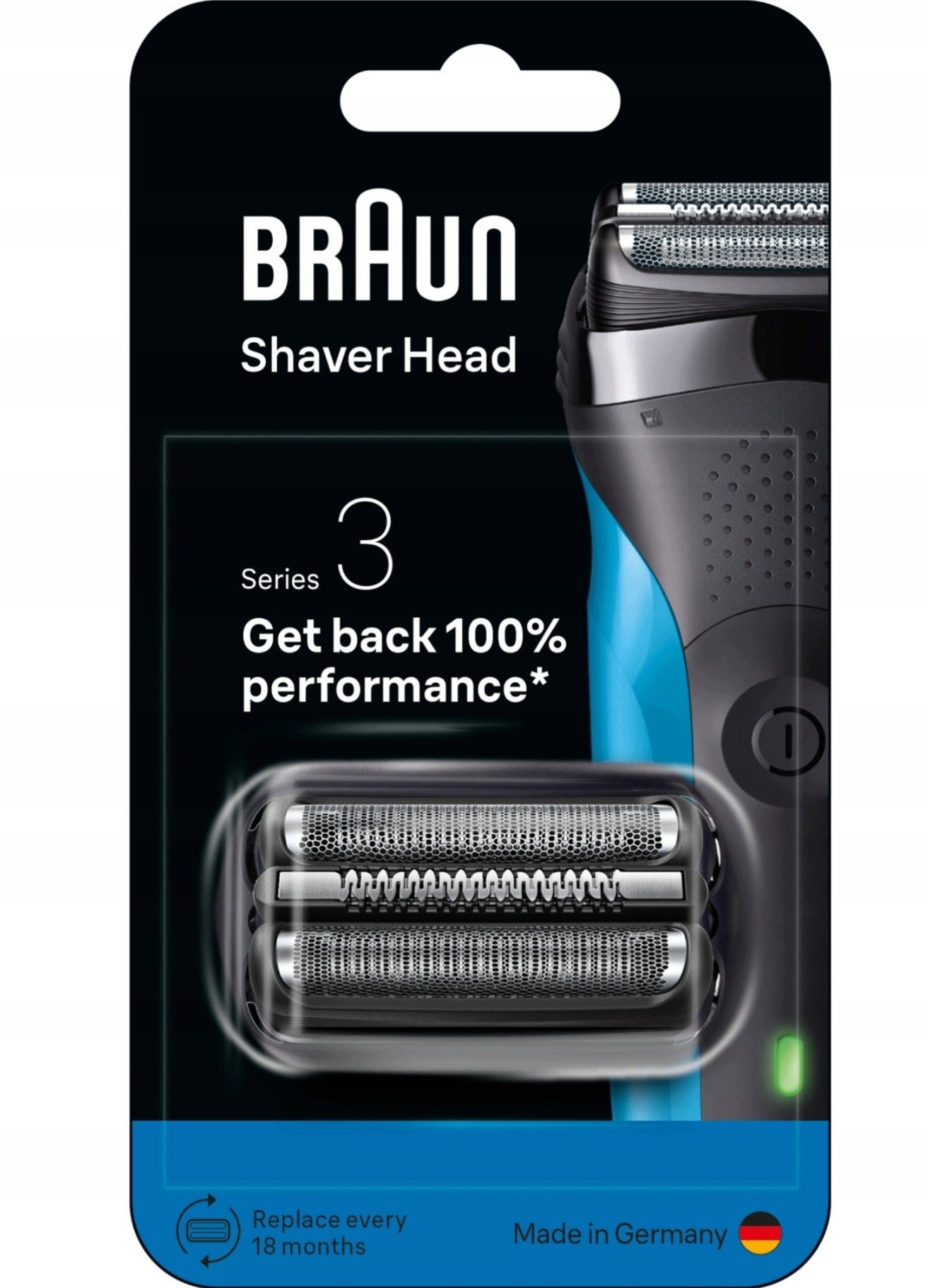 Braun Series 3, Original Replacement Head for Electric Shaver, 21B