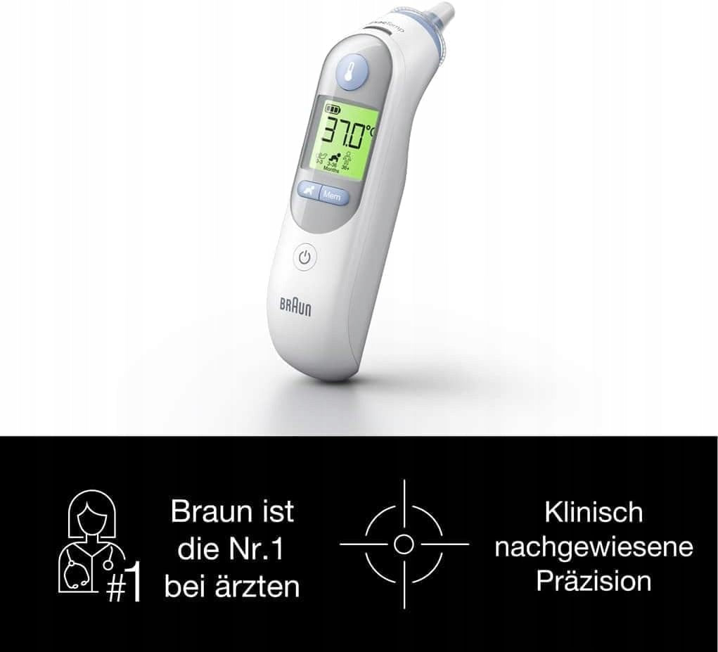 Braun ThermoScan 7 IRT6520WE Age Precision In-Ear Thermometer + 16 Caps Medical device no