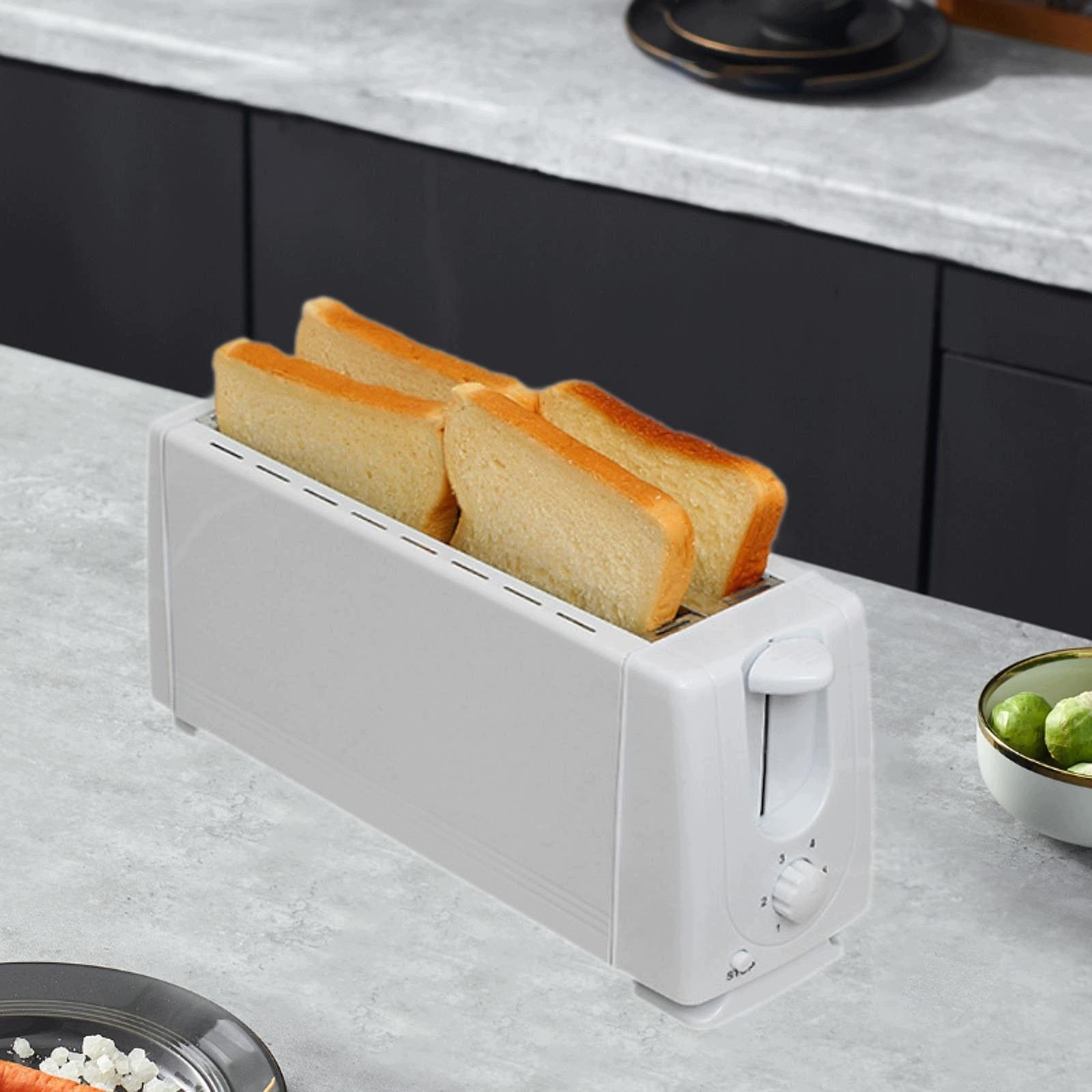 Bread Toaster 4 Slices Easy to Clean Space Saving EU Plug Adapter Panini