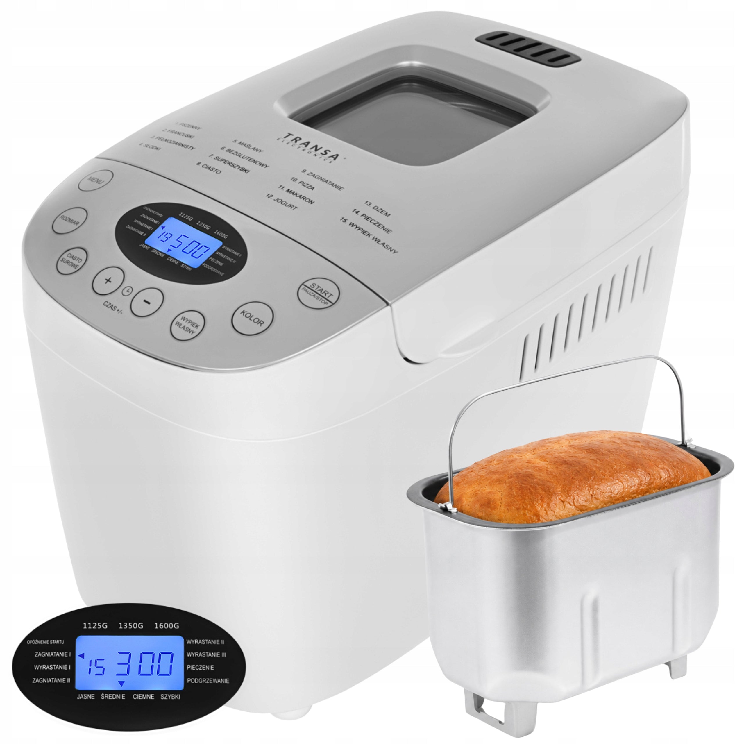 Bread machine Maker 15 PROGRAMS 2 AGITATORS SmartBake 850W MENU PL