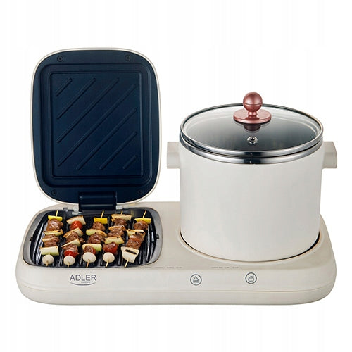 Breakfast Station 2in1 Grill and Cooking Pot Retro Multicooker AD6421 Brand ADLER
