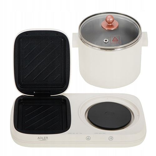 Breakfast Station 2in1 Grill and Cooking Pot Retro Multicooker AD6421 Model AD 6421