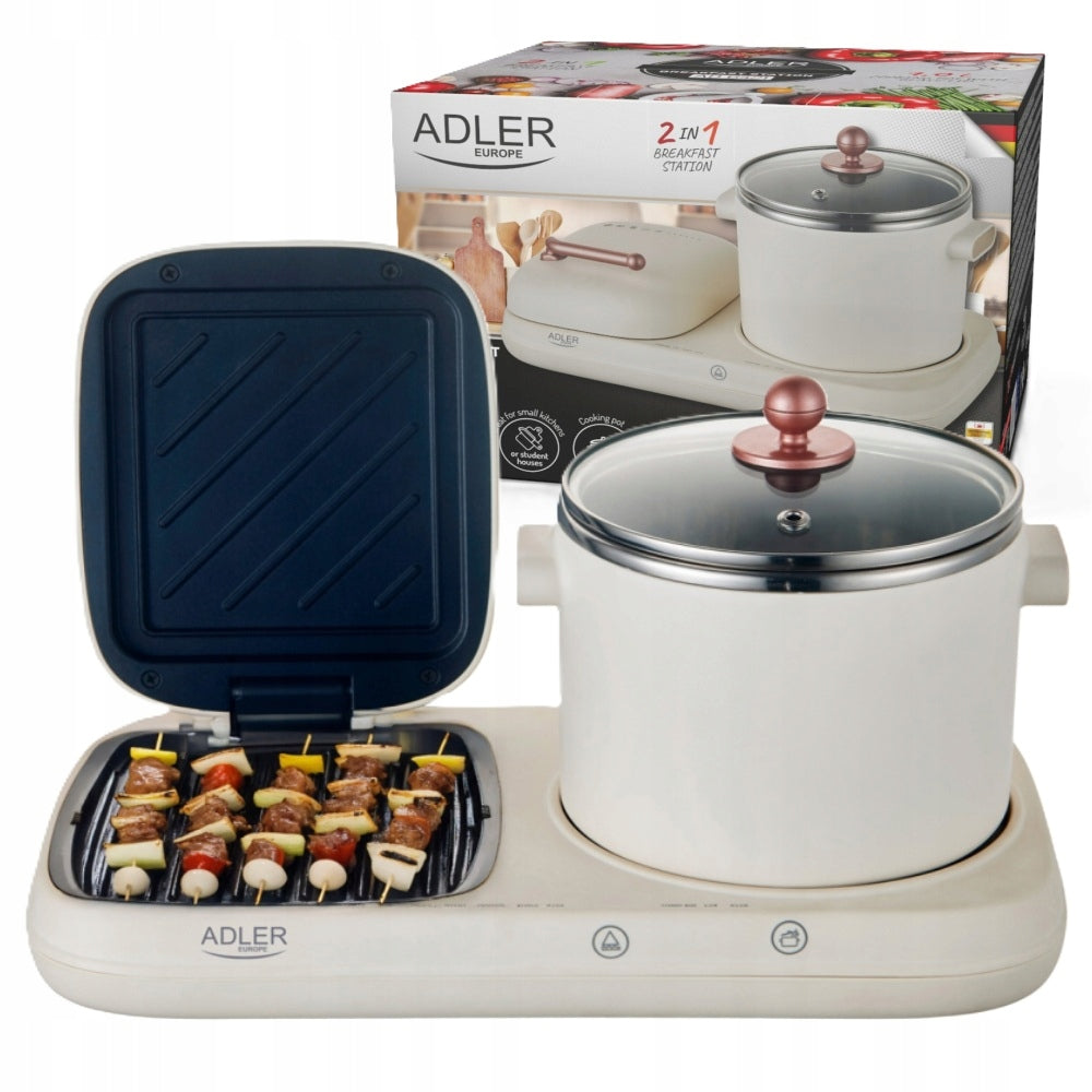 Breakfast Station 2in1 Grill and Cooking Pot Retro Multicooker AD6421