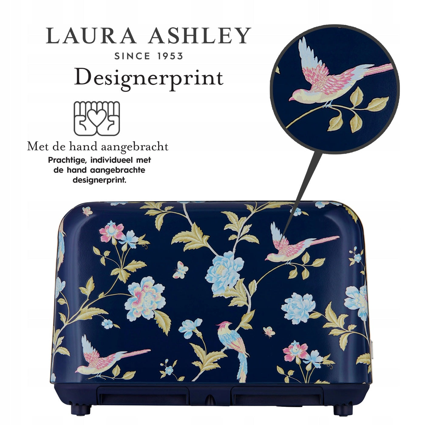 Breakfast set Laura Ashley – dome kettle 1,7 l and toaster for 4 steps Packaging status original