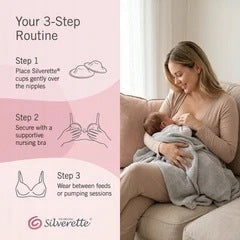 Breast Cover Silverette M Overlays in Silver 925 Packaging status original