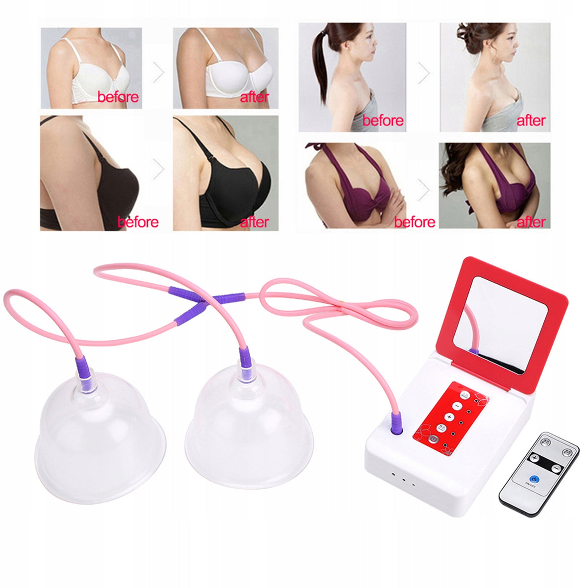 Breast Enhancer Bust Electric Vacuum Cups Model JM05