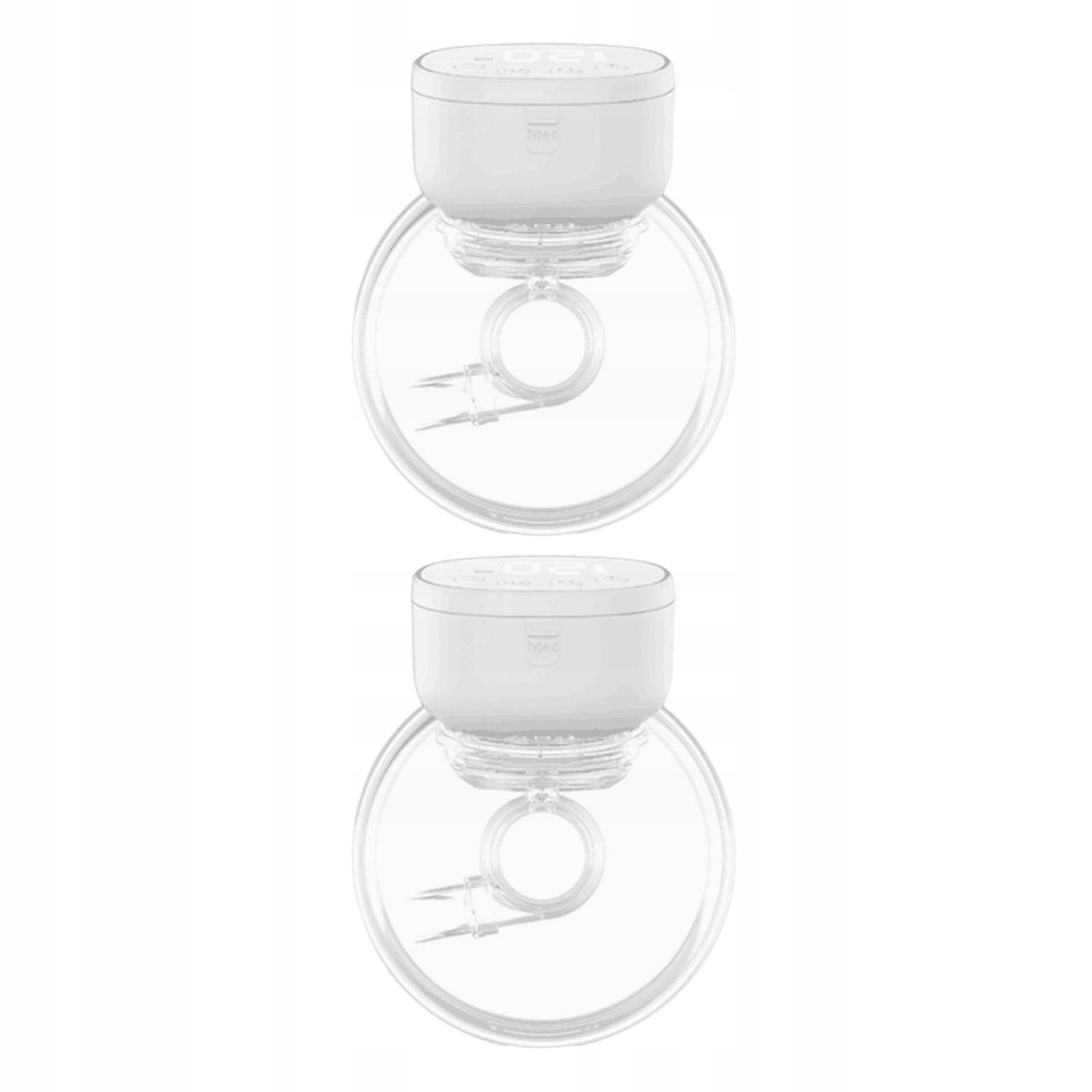 Breast Pump Wearable 3 Modes, 9 Levels Low Noise Anti Backflow White 2pcs