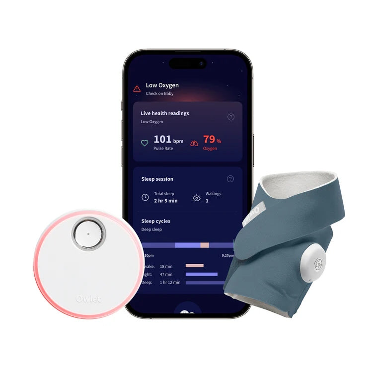 Breath Monitor Owlet Dream Sock Navy Blue