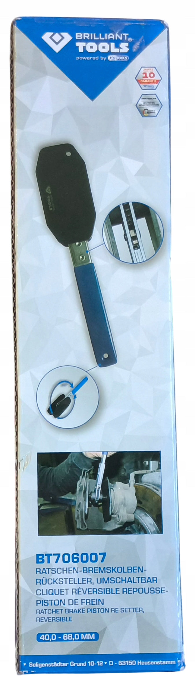 Brilliant Tools BT706007 Reverse Brake Piston Tool 40-68 mm Manufacturer code BT706007