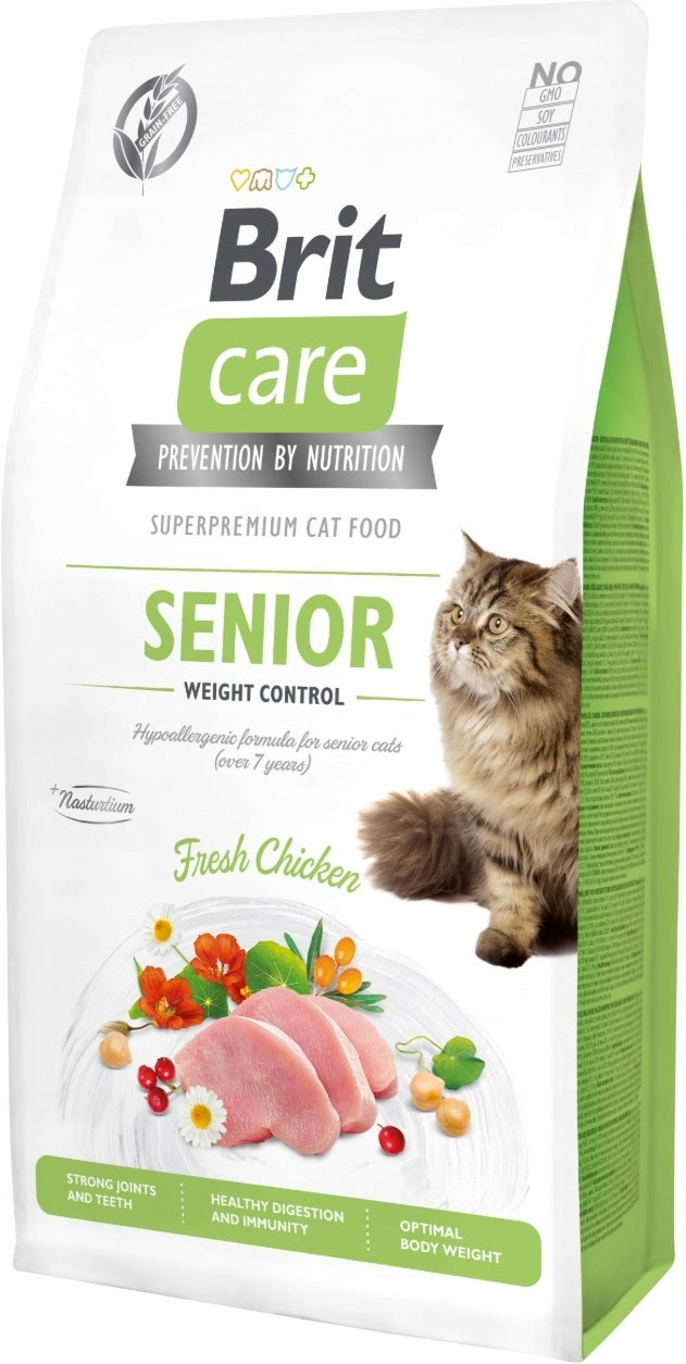 Brit Care Cat Grain-Free Senior Weight Control Dry Cat Food 7 kg
