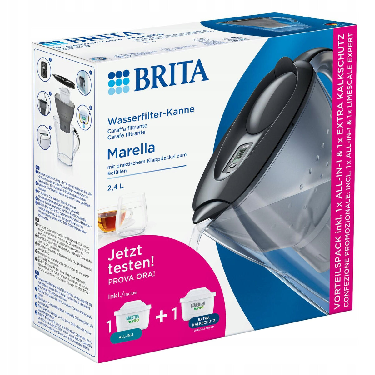 Brita Marella graphit + Pitcher + 1x ALL-in-1, 1x Extra Kalk Brand Brita