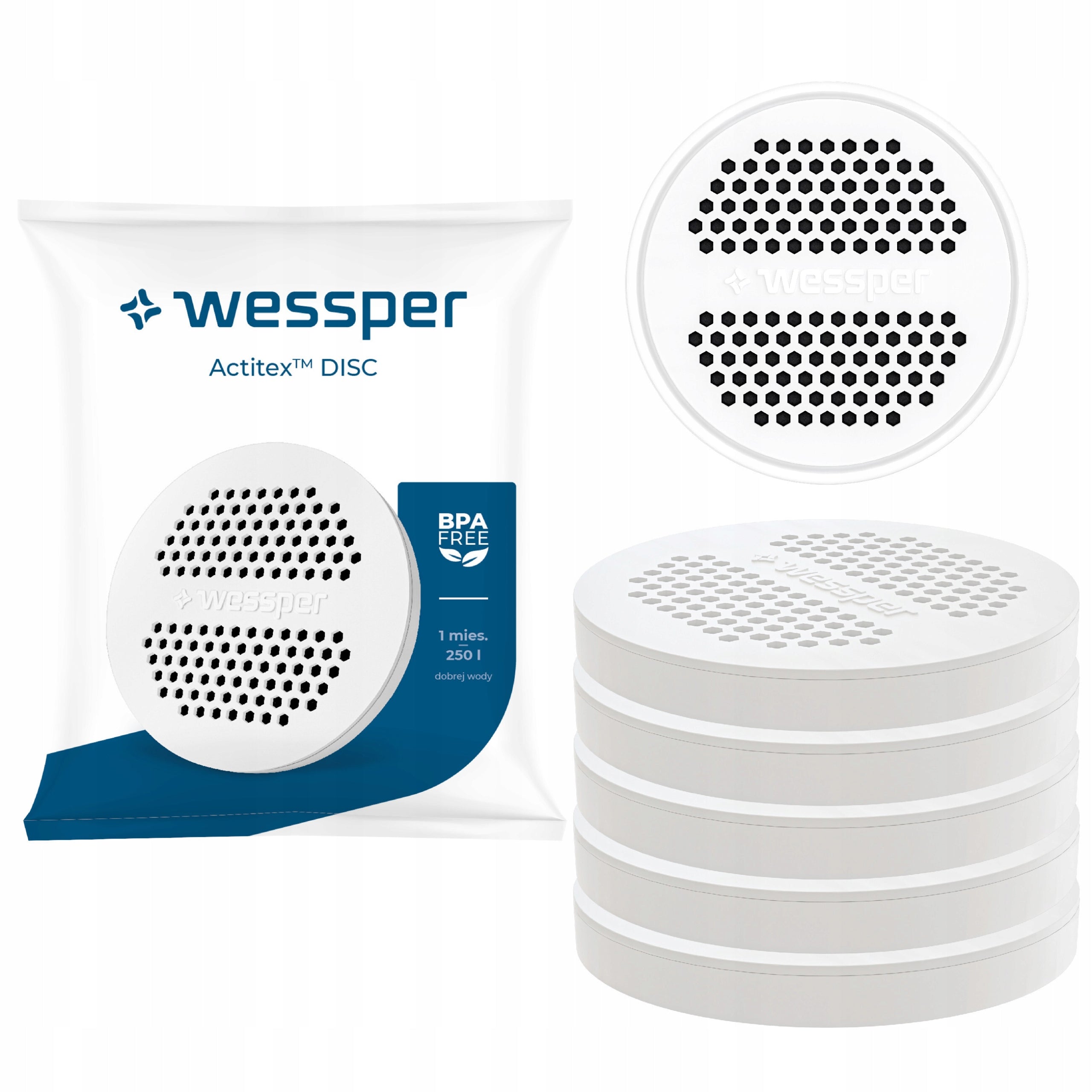 Brita Vital Bottle Replacement Filter - Wessper Actitex Disc - 5 Pieces