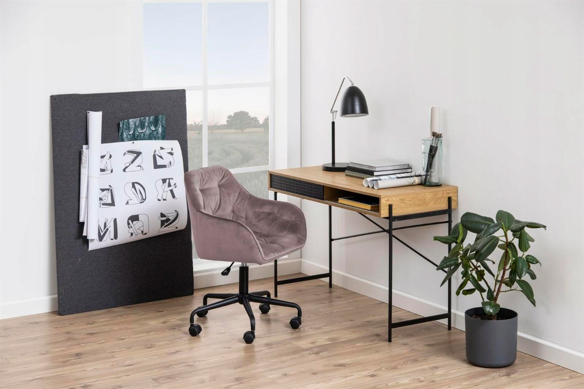 Brooke VIC office chair pink velvet Kind rotary