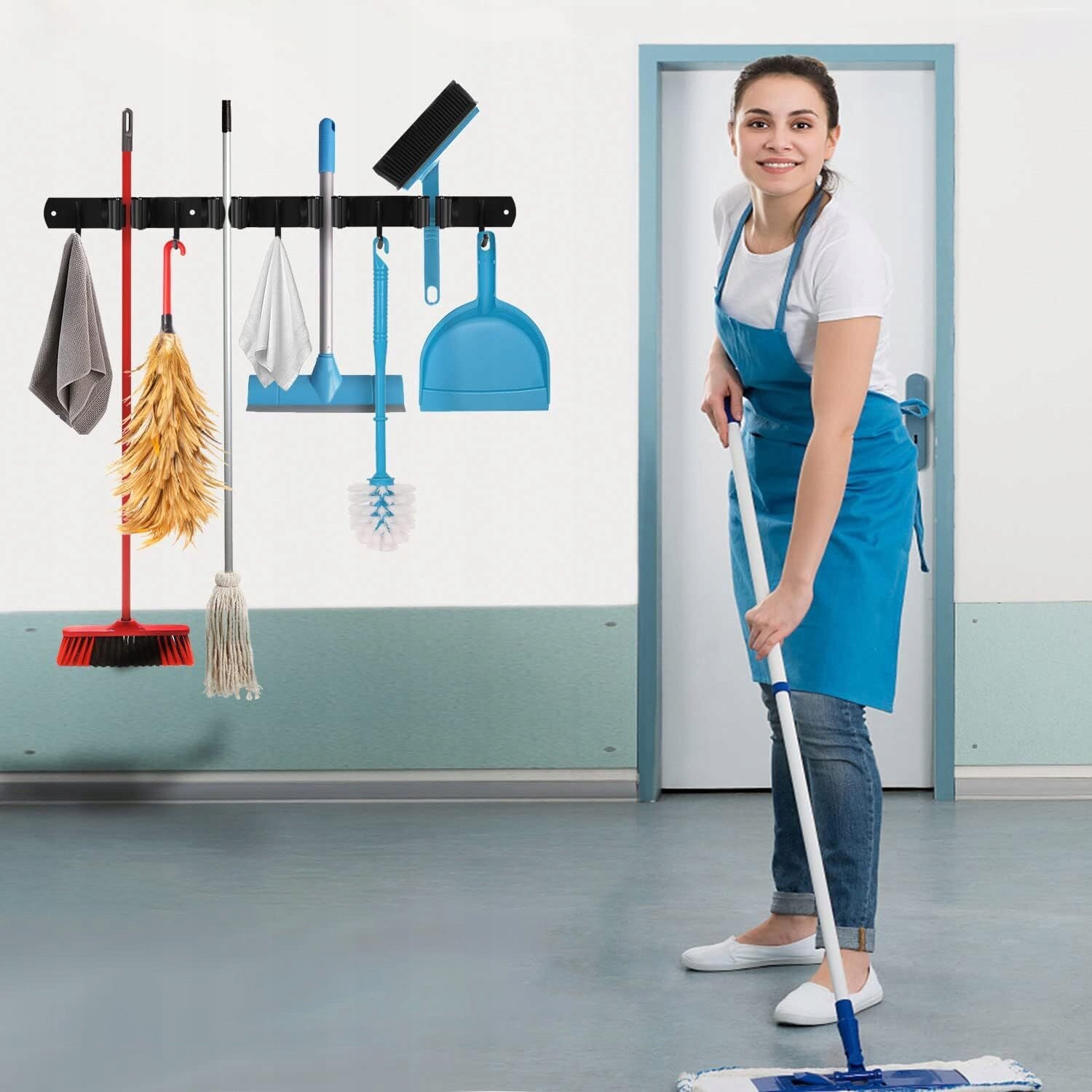 Broom Tools Hanger Mop Brushes Garden Rake Strip Handle Hook Brand no brand
