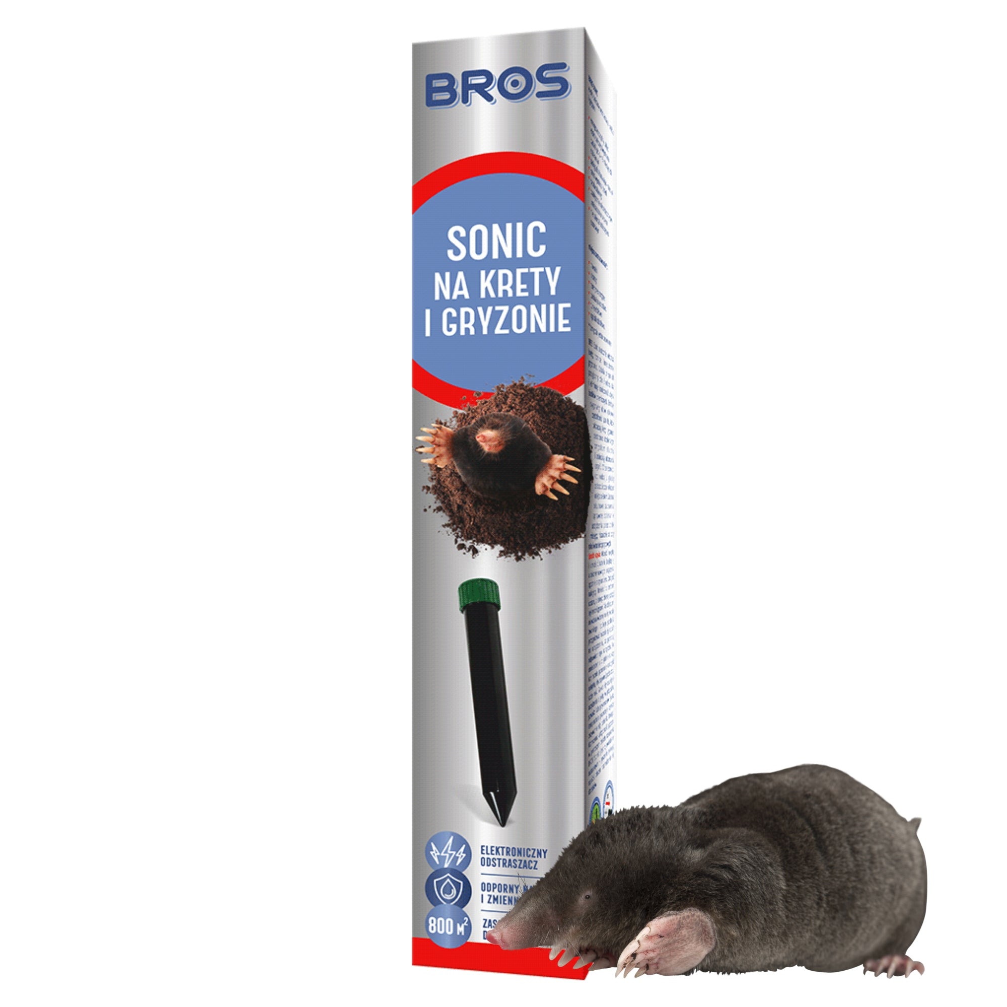 Bros Sonic For Mole Rodents Mole Repellent Sound 1pcs Packaging status original