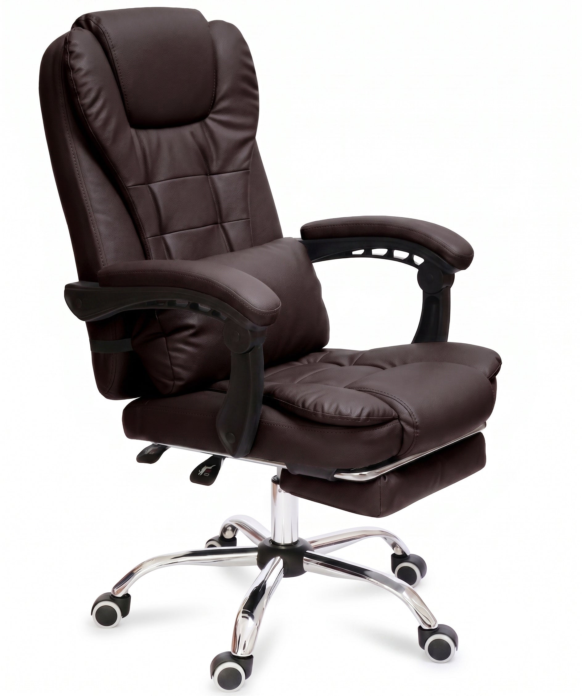 Brown comfortable office chair with footrest and lumbar cushion NBK003-HT Medical device no