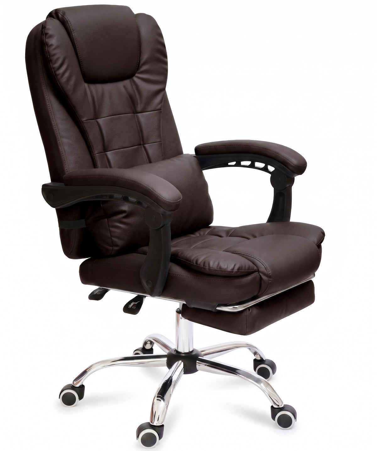 Brown comfortable office chair with footrest and lumbar cushion NBK003-HT Medical device no