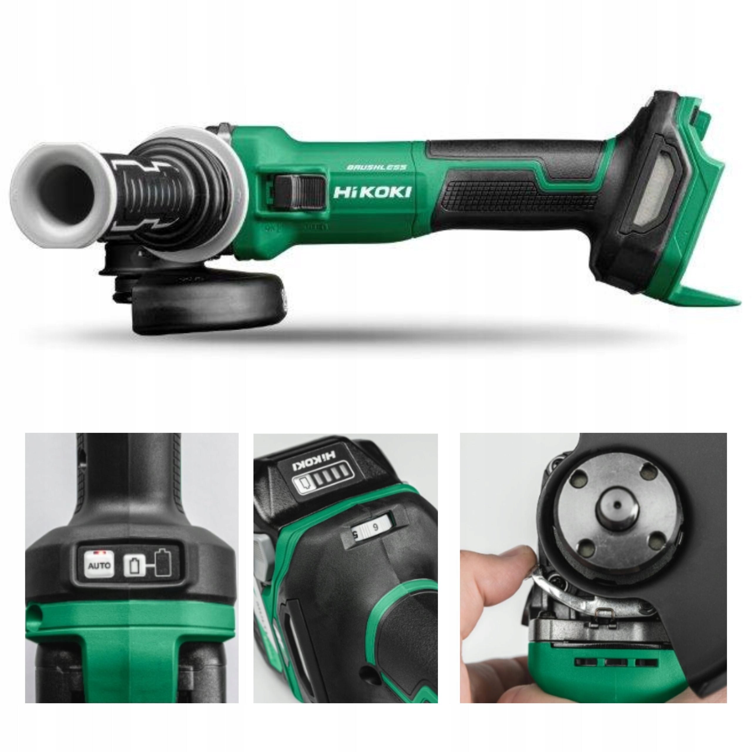 Brushless Angle Grinder Hikoki G1813DVE W4Z 125mm Rotation Control
