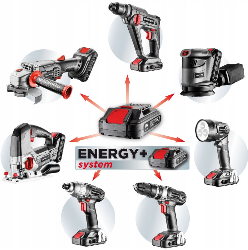 Brushless Cordless Drill/Driver with Impact Energy+ 18V, Li-Io Series Energy+