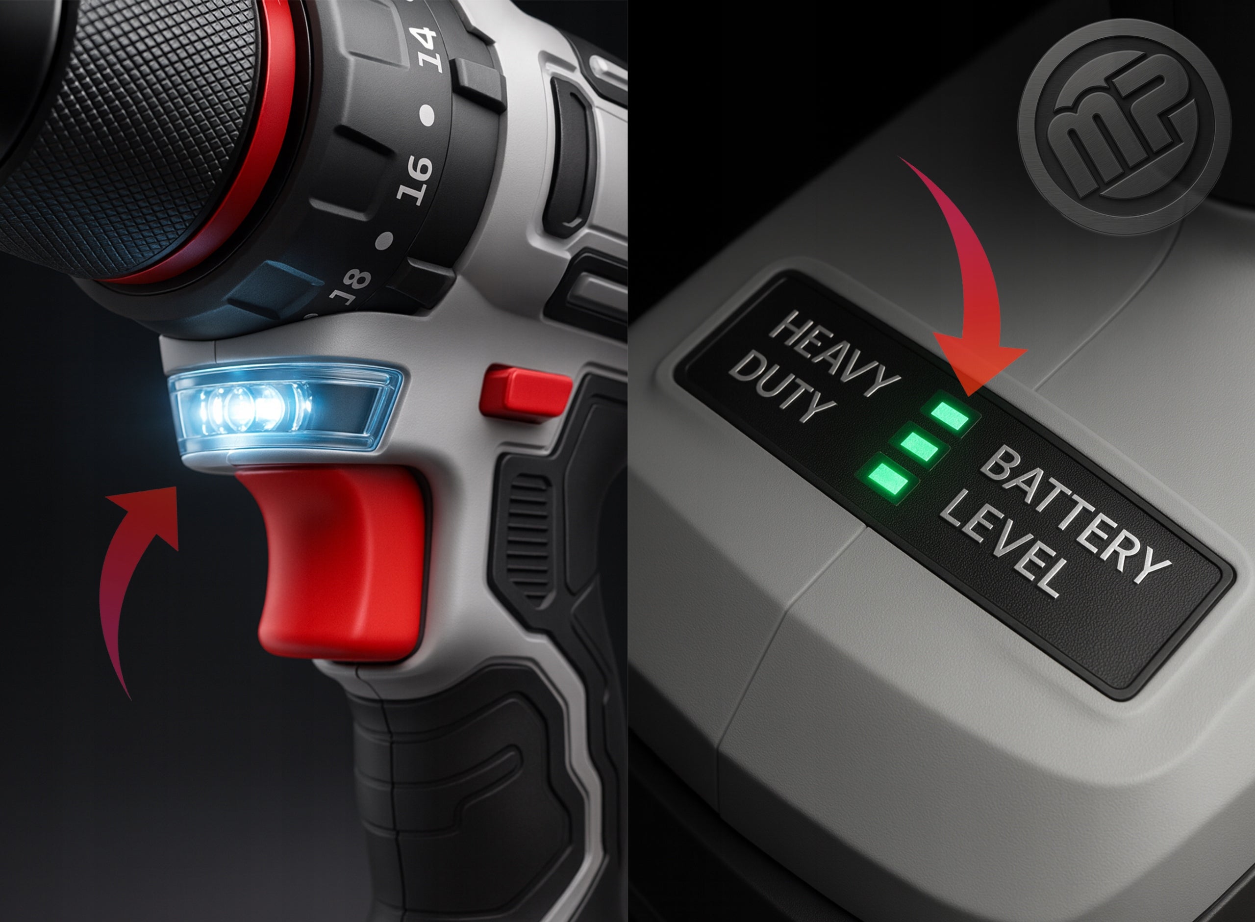 Brushless DRILL CORDLESS IMPACT DRIVER 20V 2xAKU MP0430 Brand Majster