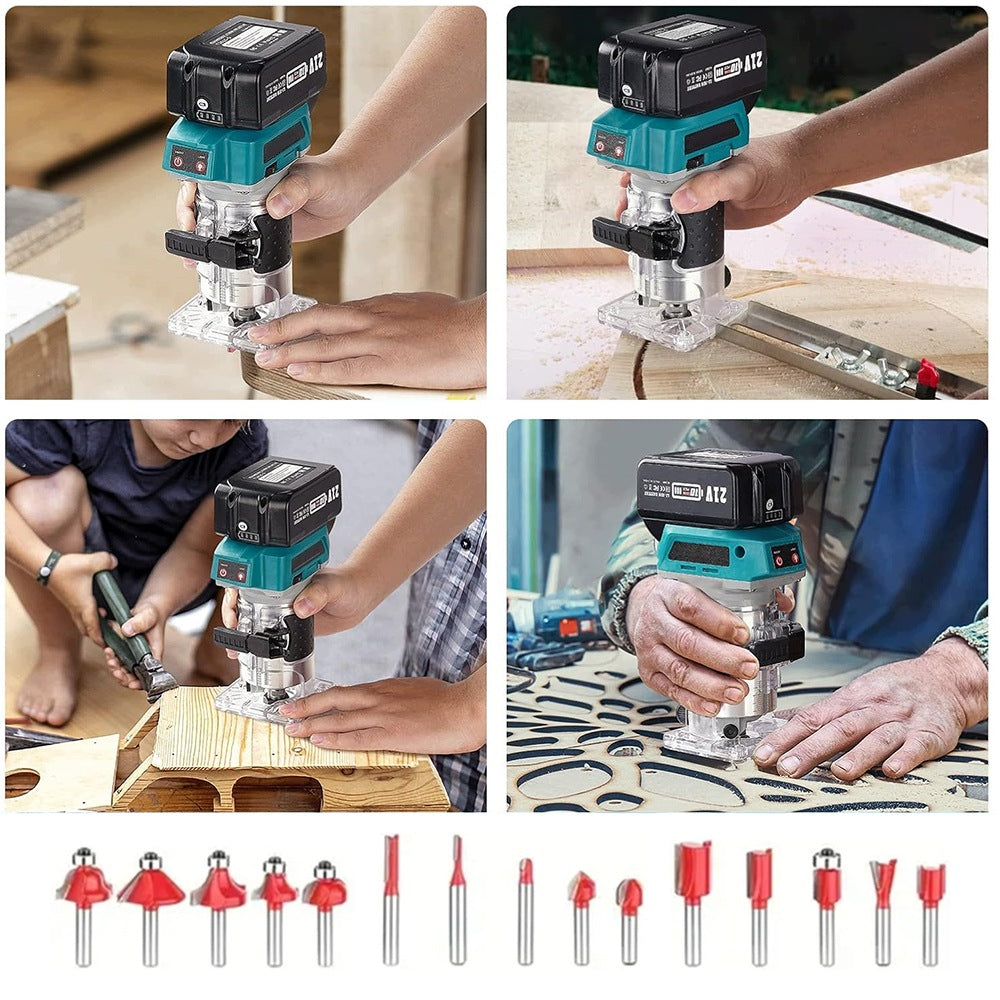 Brushless Milling Machine BEDEE 18V 5-Speed With LED And 15 Groove Cutters Packaging status original
