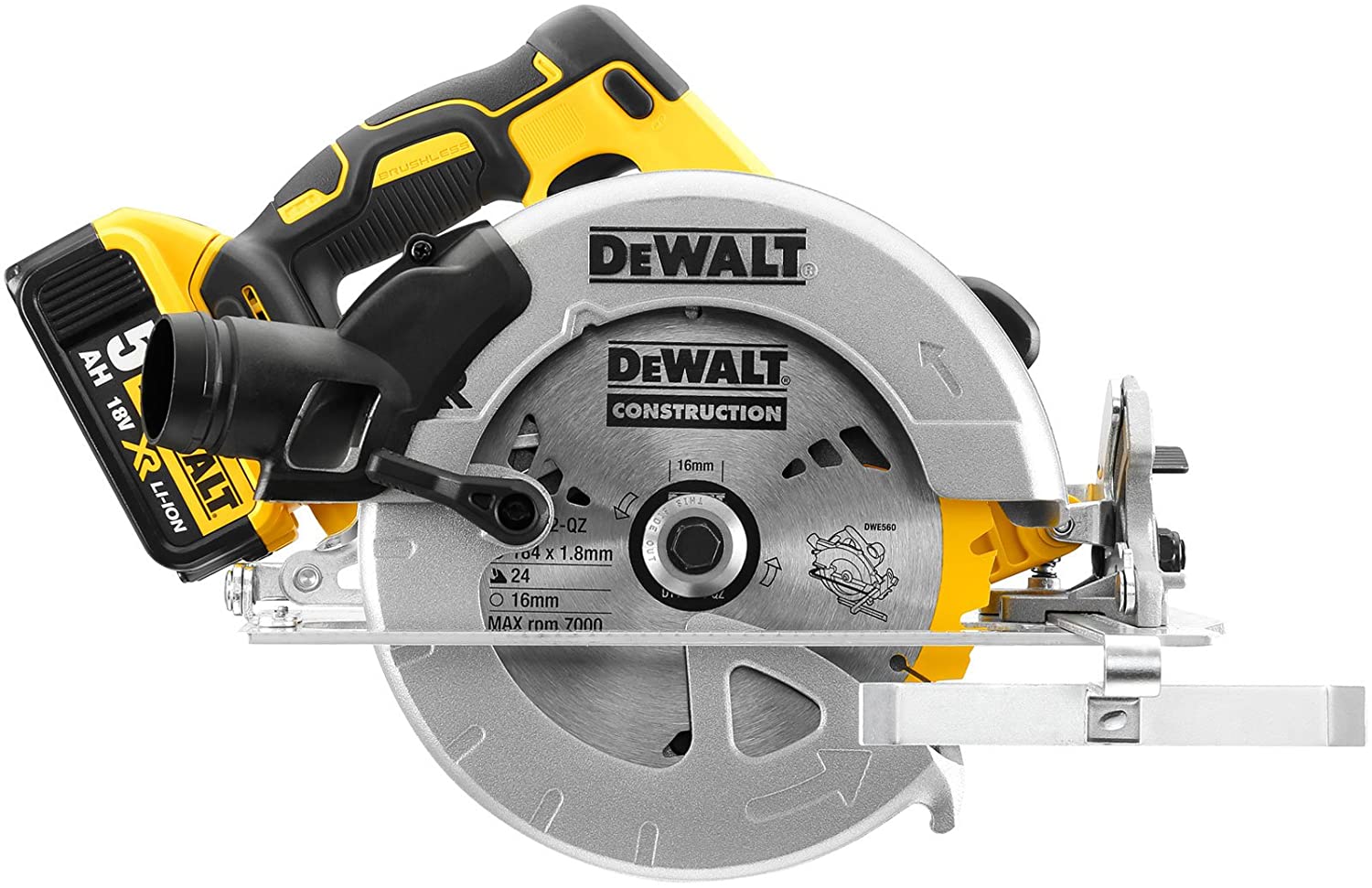 Brushless circular saw DeWalt DCS570N 18V 184mm XR Brand DeWalt