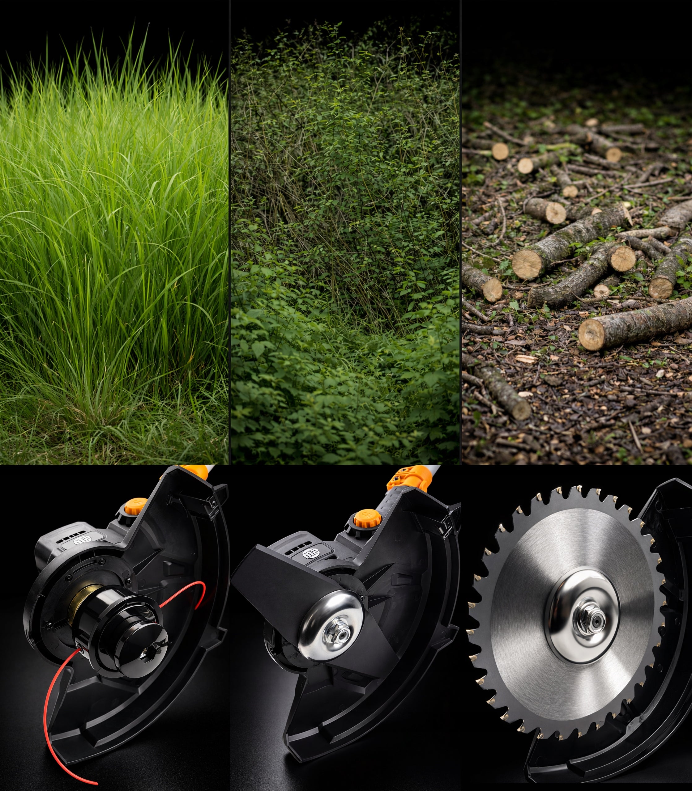 Brushless cordless trimmer Majster Pro MP1417 + knife Power supply rechargeable battery