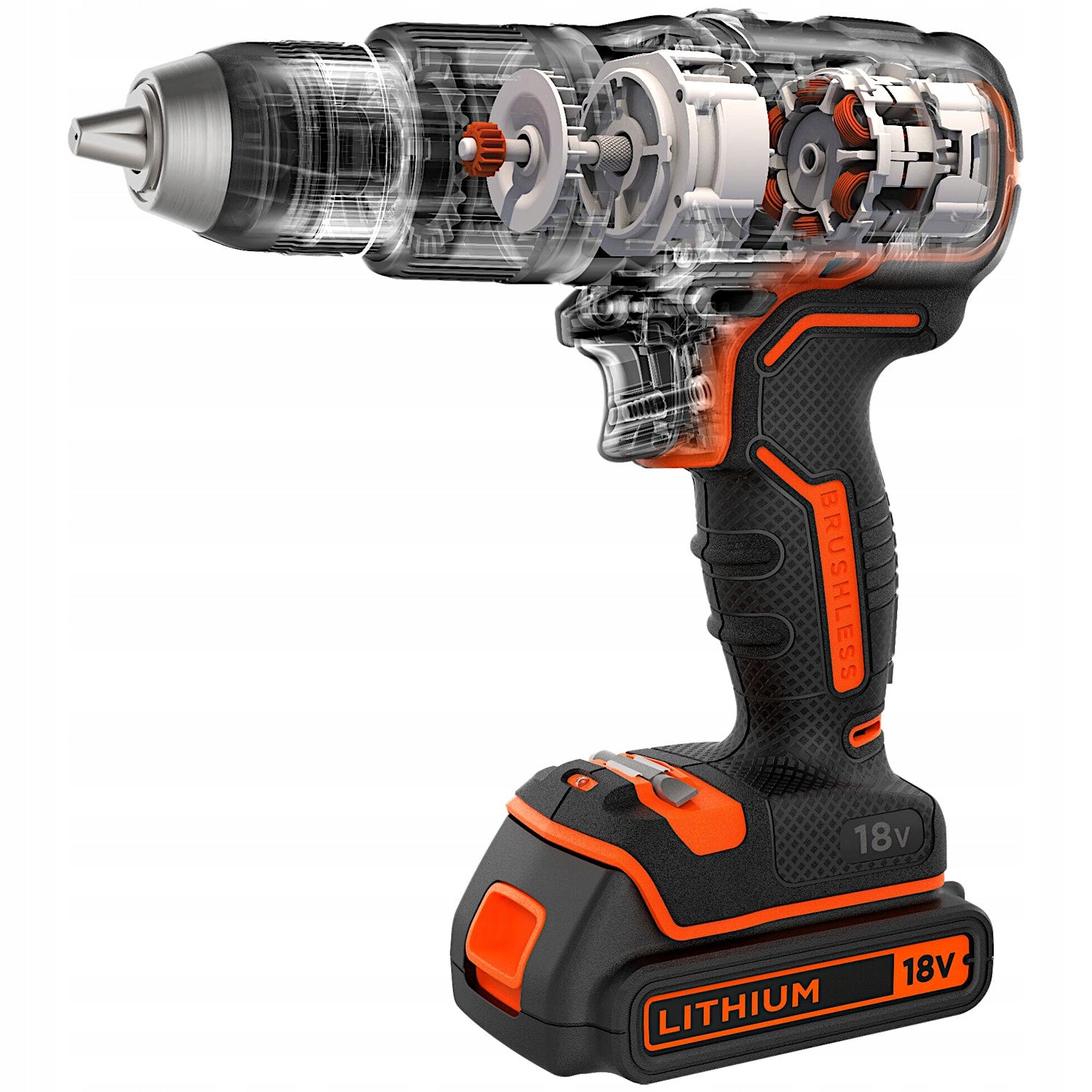 Brushless drill 18V 52Nm 2x2Ah order Black Decker BL186K1B2 Series BL186