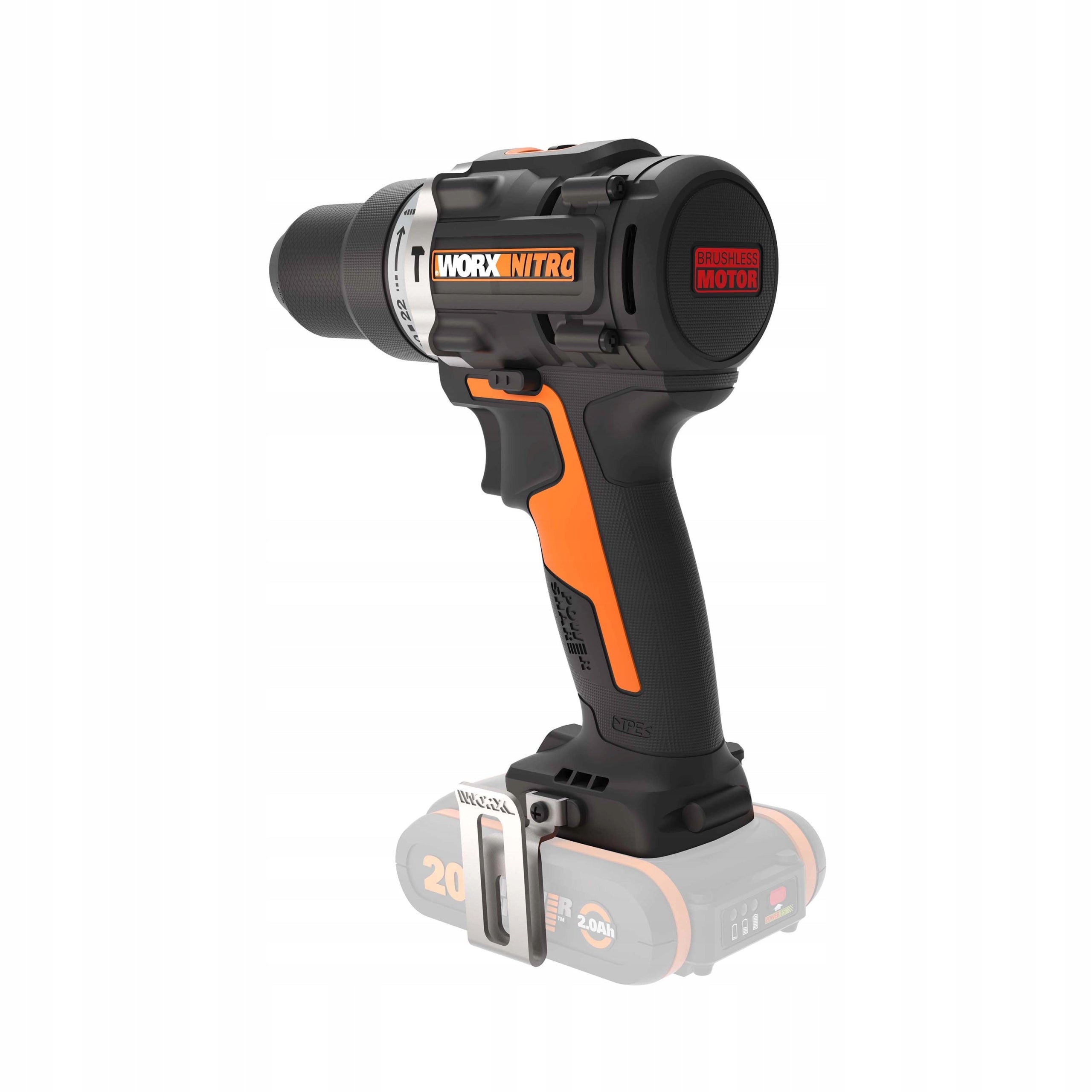 Brushless drill WORX NITRO WX352 UDAR 60Nm SOLO + SUITCASE Manufacturer code WX352.9