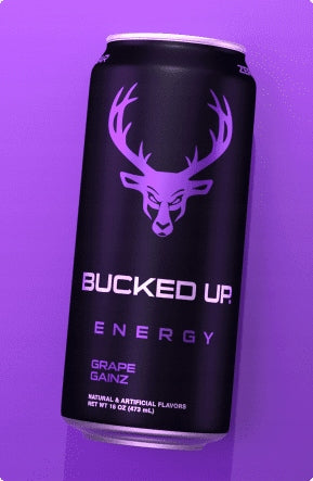 Bucked Up Energy Grape Gainz 473ml – Functional Energy USA|Zero Sugar Expiration date at least six months from the date of purchase