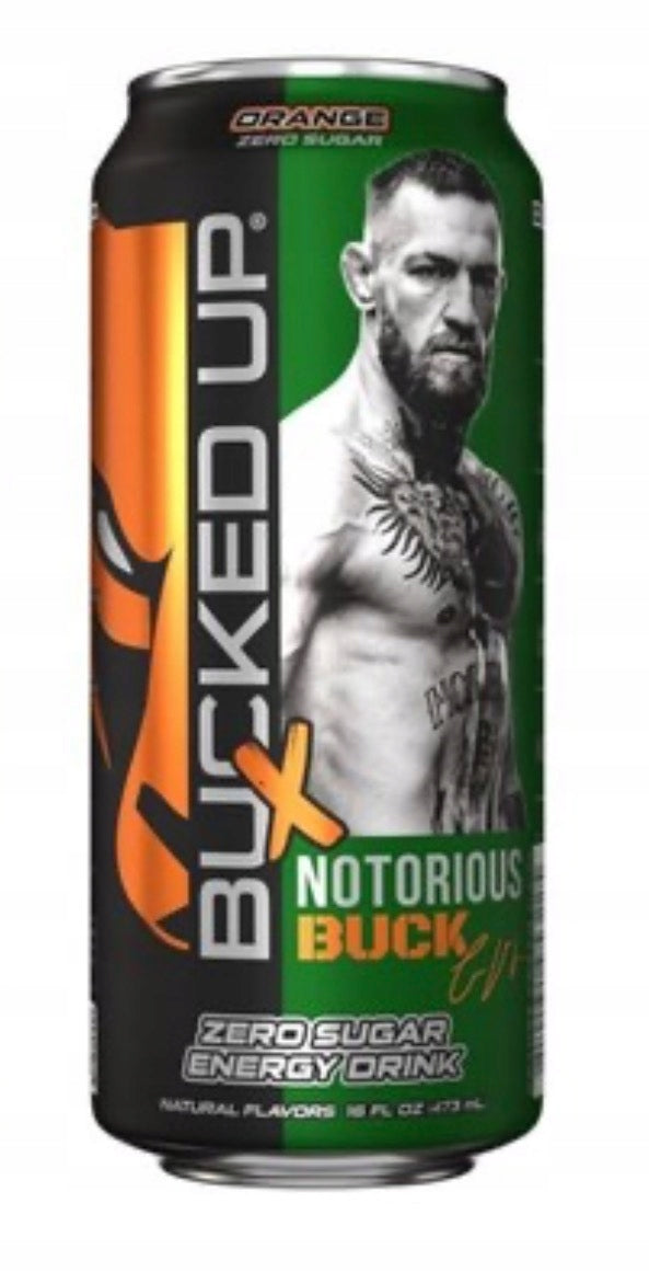 Bucked Up Energy Notorious Buck Orange Zero Sugar 473ml – USA Gym Lifestyle