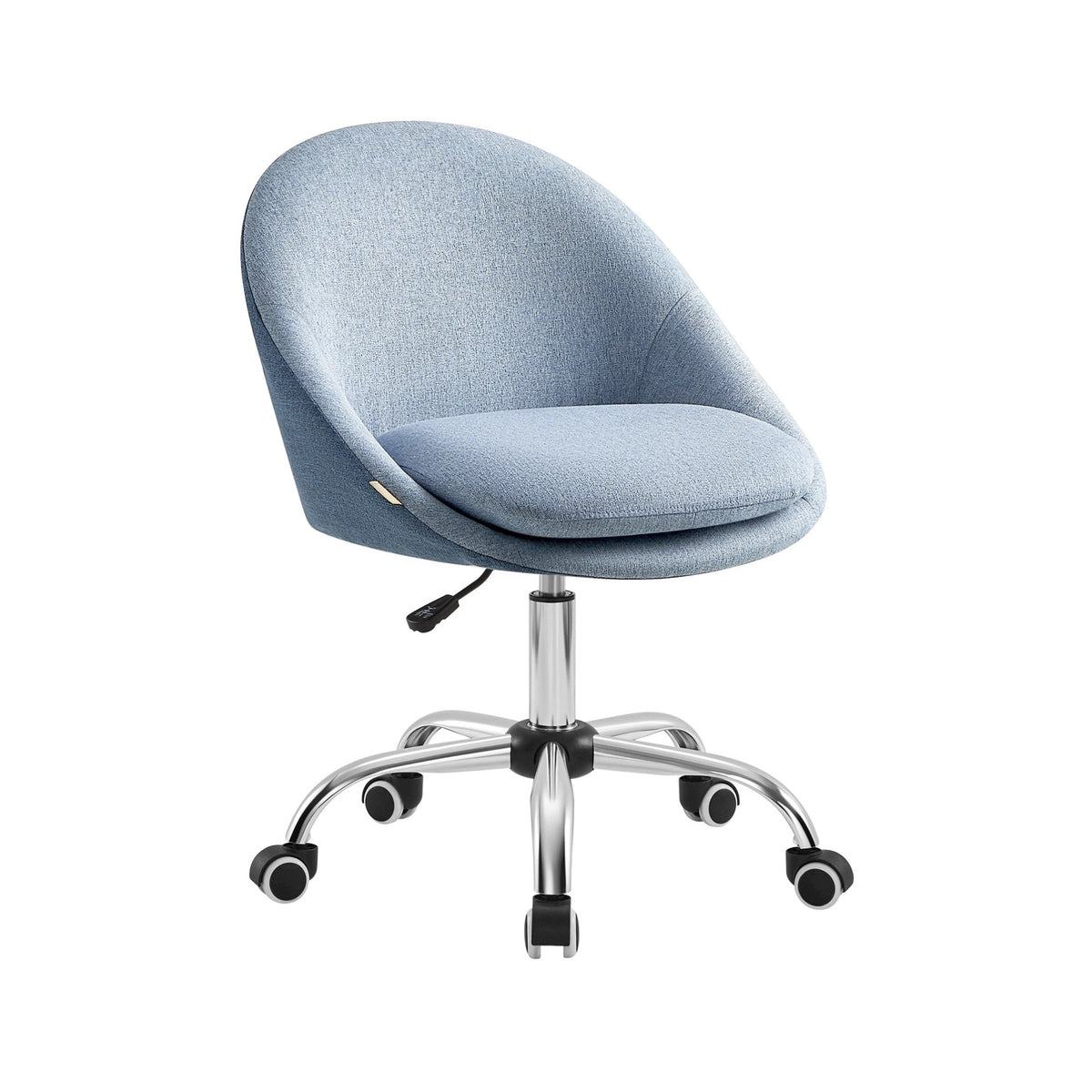 Bucket Chair Swivel Desk Chair on Wheels Blue Spacetronik