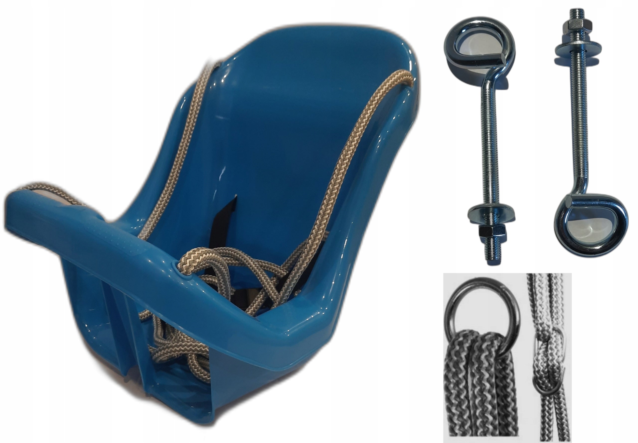 Bucket Swing Bucket Blue Belts Height Adjustment Hooks 12cm