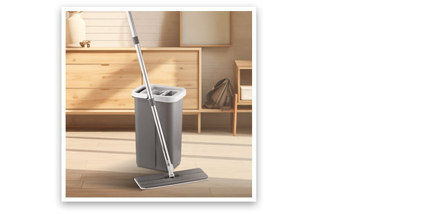 Bucket and flat mop Smukee Grey Two-chamber Manufacturer code 5907078 460932