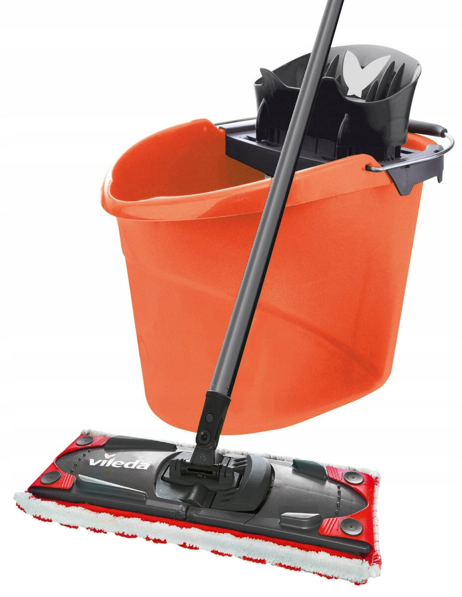 Bucket and flat mop Vileda Ultramat Colors CORAL