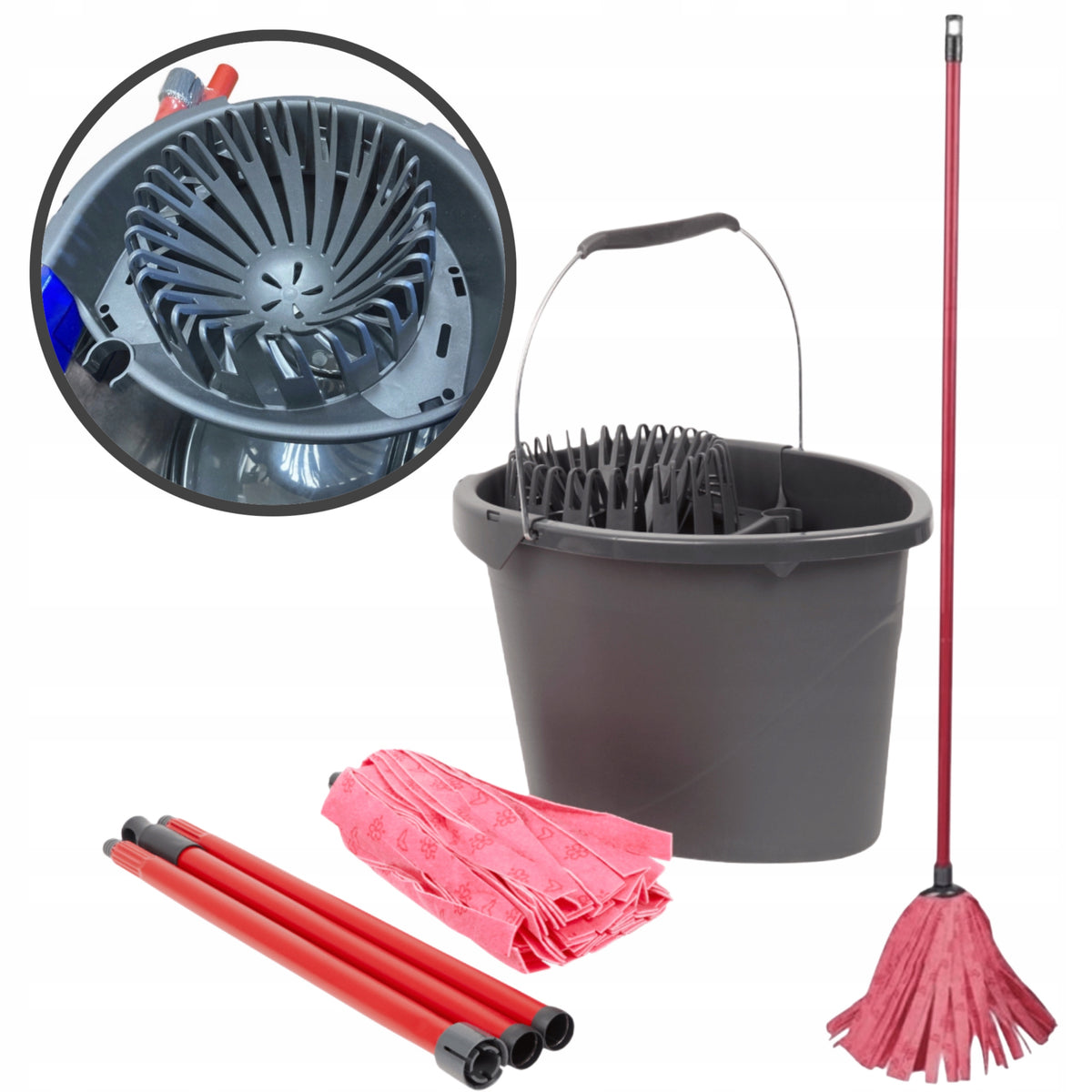Bucket and strip mop Vileda Wring&Go SET MOP BUCKET 3 CARTRIDGES Brand Vileda