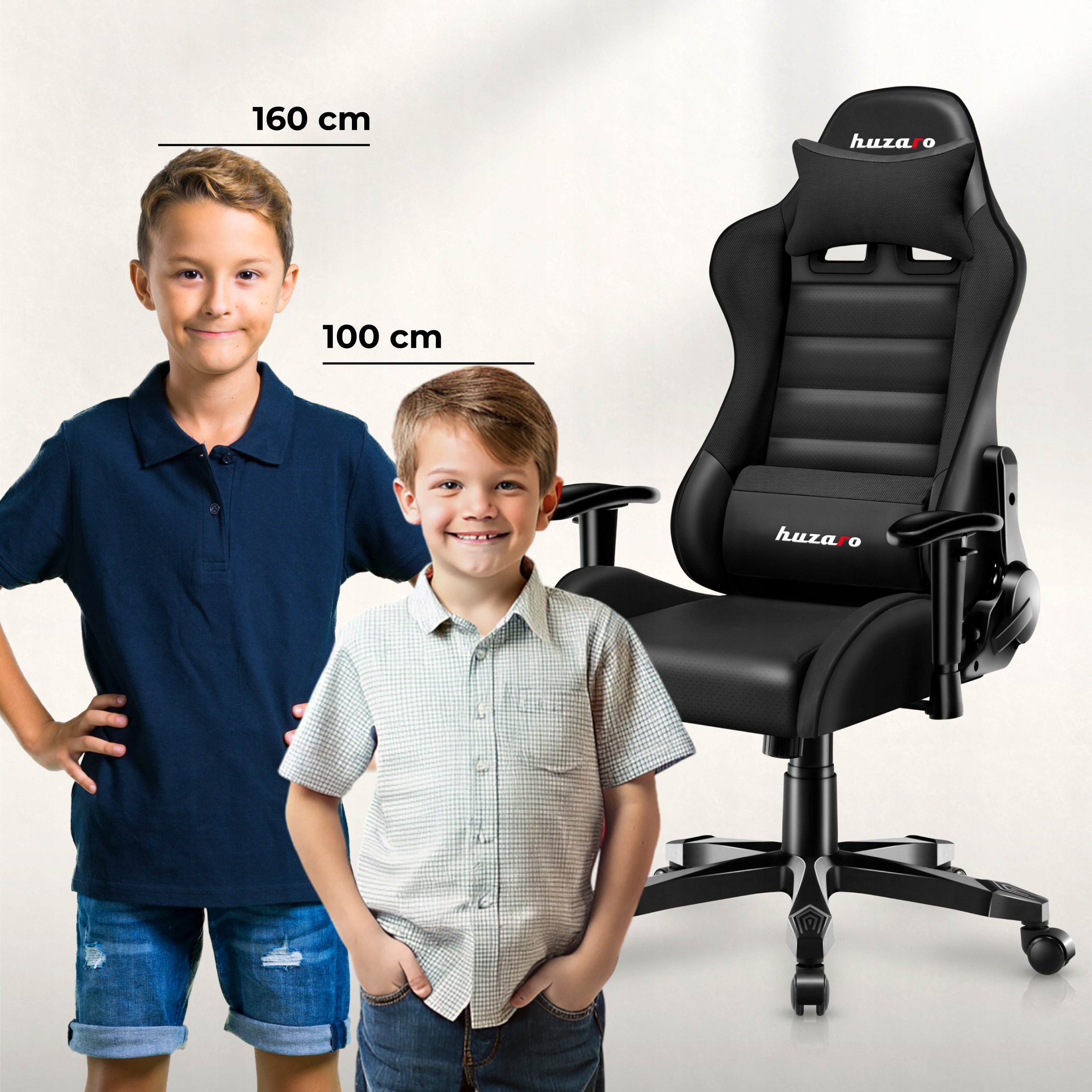 Bucket gaming chair HUZARO black for ergonomic rotary desk Brand Huzaro