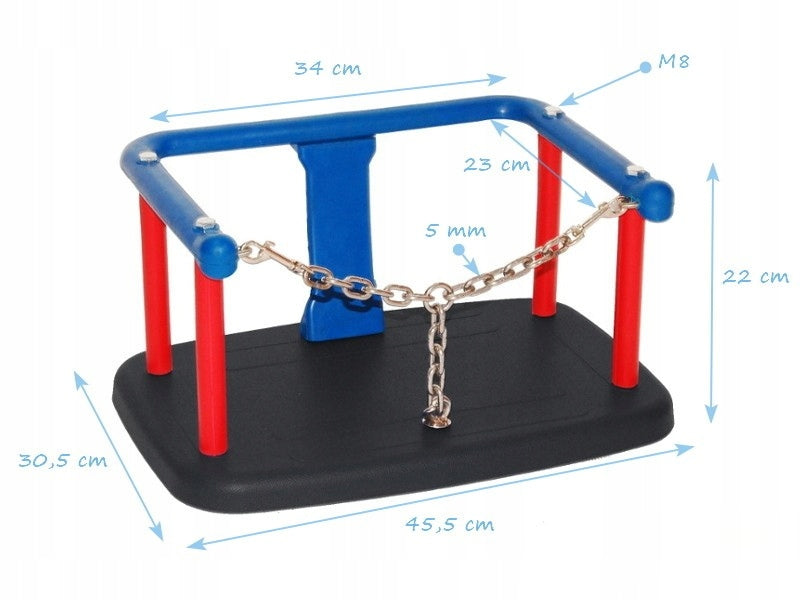 Bucket seat for children swing aluminum plastic backrest 12m+ Brand Bello Giardino