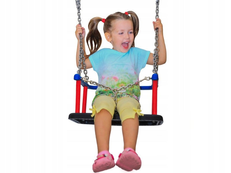 Bucket seat for children swing aluminum plastic backrest 12m+ Kind accessories