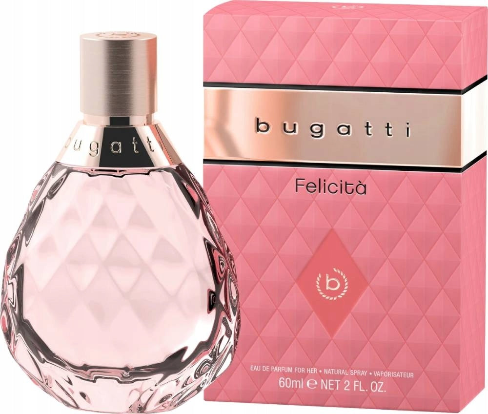 Bugatti Felicità Rosé Eau de Parfum for women Packaging volume 60 ml