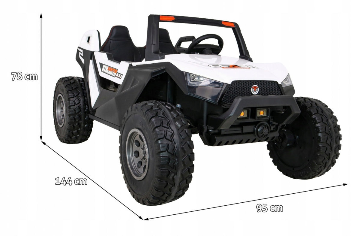 Buggy Clash Battery Pack for 2 Kids White Remote Control Drive 4x4 Adjustable Brand Ramiz