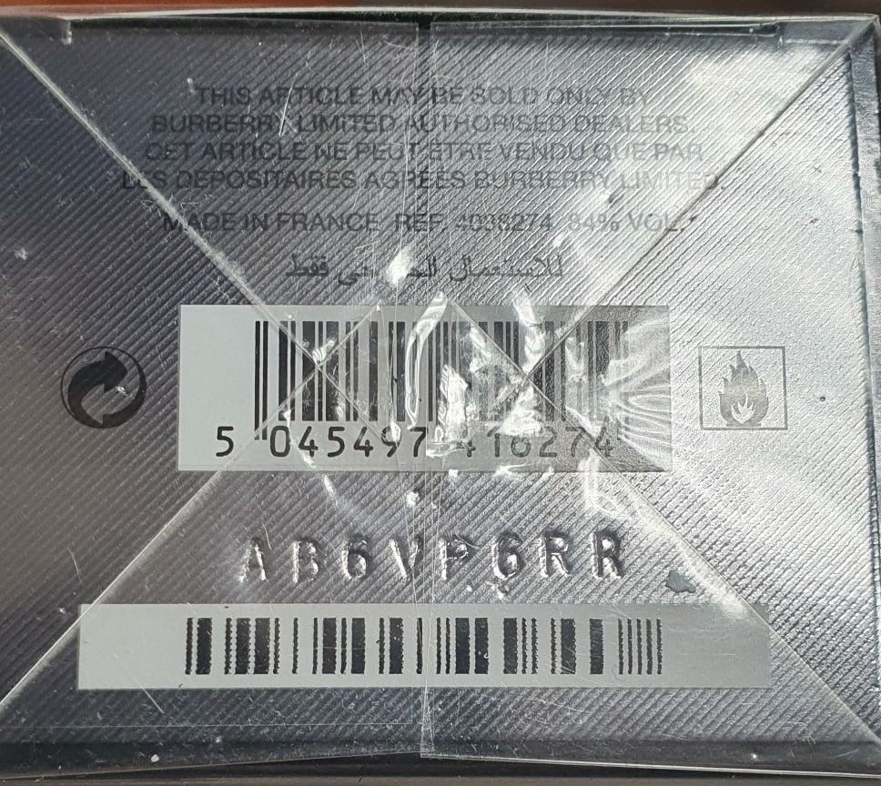 Burberry Mr.Burberry for Men 150 ml EDP vintage premiere release 2016 Manufacturer code AB6VP6RR (2016 r. prod.)