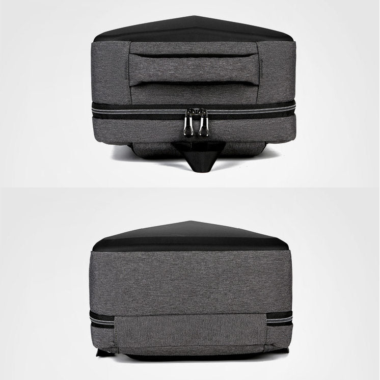 Business Laptop Backpack With Shell Stiffened Like Suitcase Black With USB Packaging status original