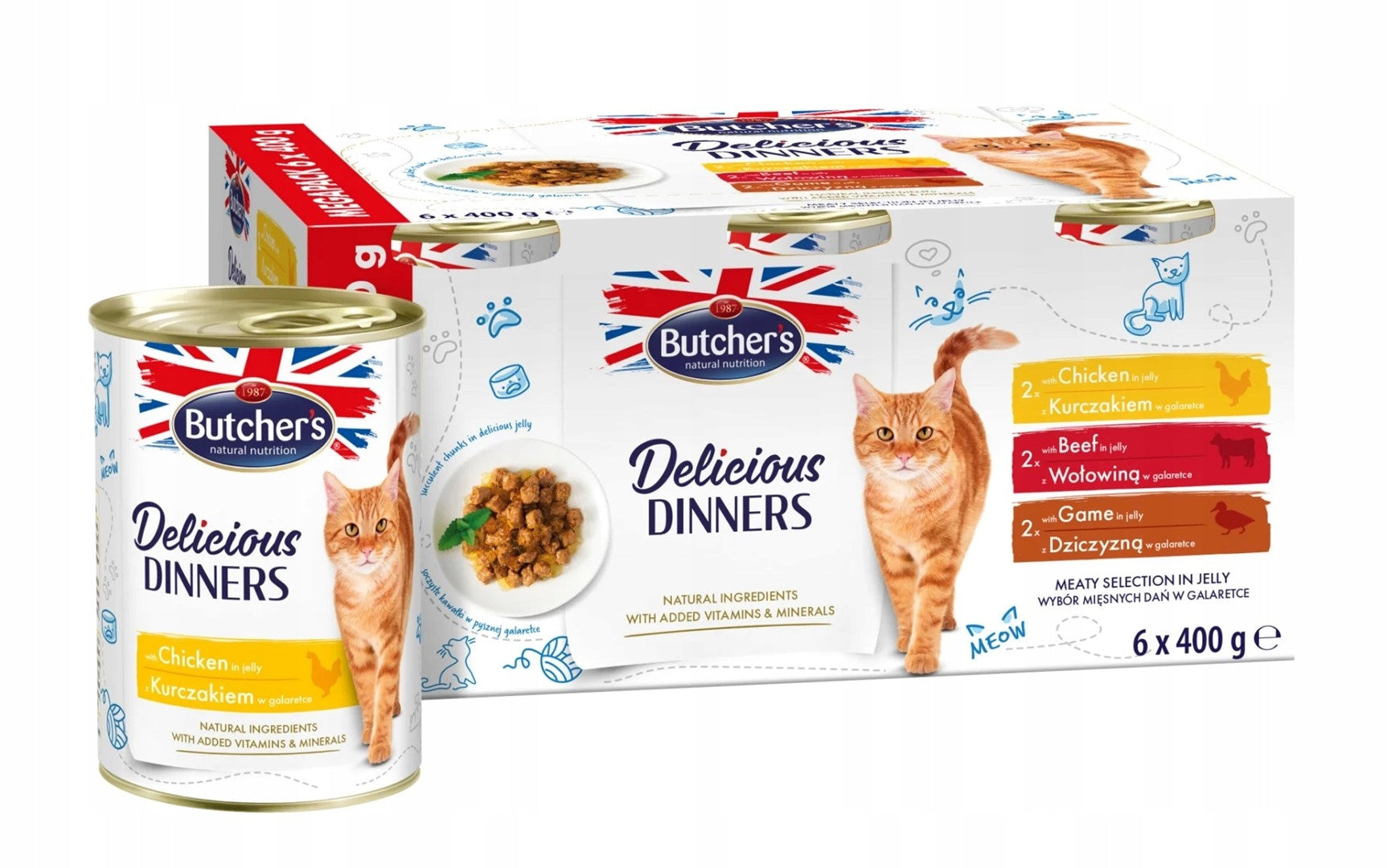 Butcher's Delicious Dinner meat in gal.kot 6x400g
